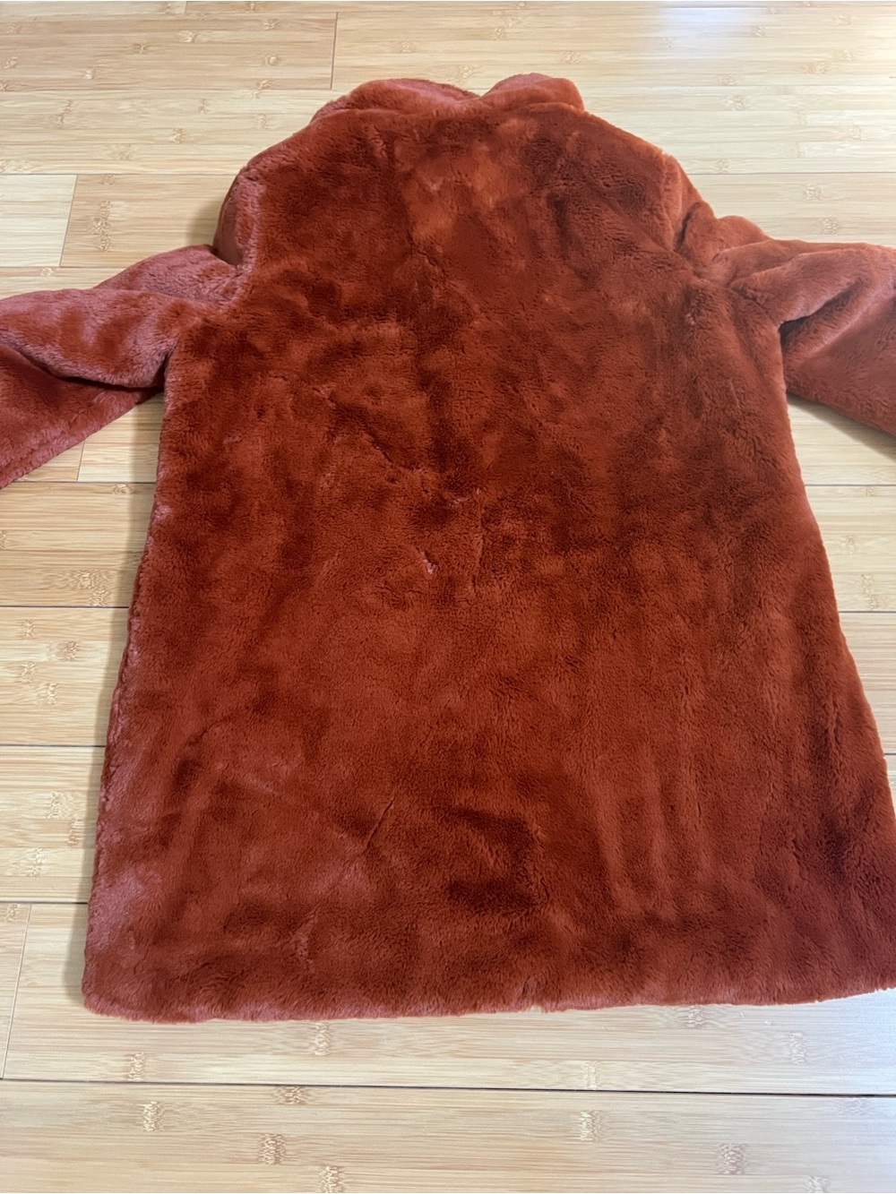 Sam Edelman Plush Faux Fur Coat in Rust - Picture 9 of 9